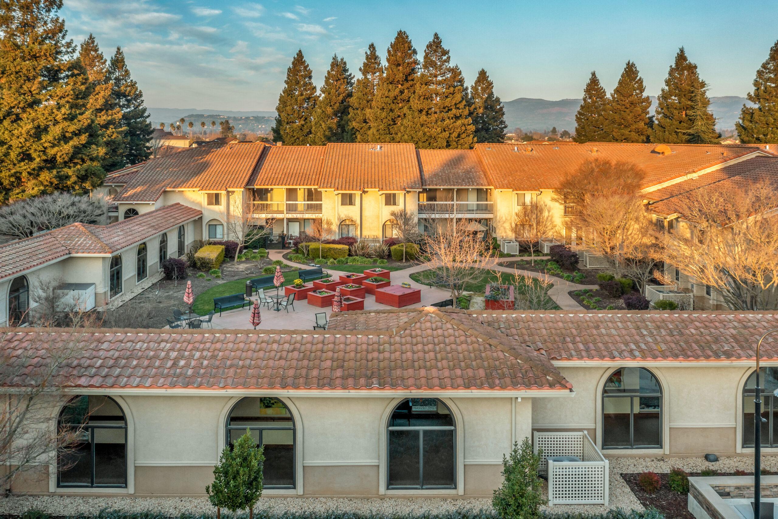 The Meadows of Napa Valley aerial view